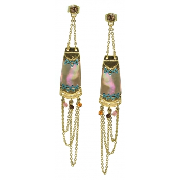 12--63577 - 3663483051555 - Franck Herval - Adelina : boucles d'oreille multichaines - 2