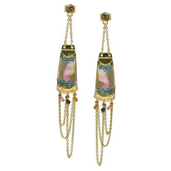 12--63577 - 3663483051555 - Franck Herval - Adelina : boucles d\'oreille multichaines - 2