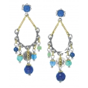 Luce : Boucles d'oreille crochet top strass