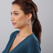 Luce : Boucles d\'oreille crochet top strass
