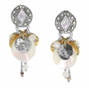 Adele : Boucles d\'oreille Poussoir multipampilles