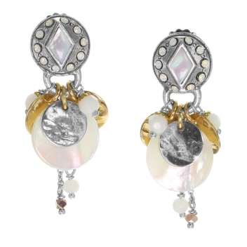 12--64345  - 3700982224469 - Franck Herval - Adele : Boucles d'oreille Poussoir multipampilles