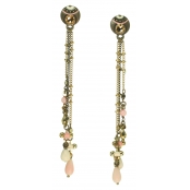 Elena : Longues Boucles d'oreille 3 rangs
