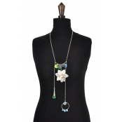 Collier Flore Bleu