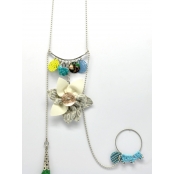 Collier Flore Bleu