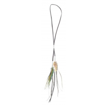 TH10 - 3700982205123 - Ruby Feathers - Collier bandeau plume tons verts - France - 4