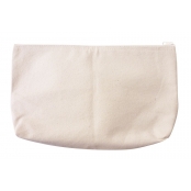 Trousse plate en coton 19x29cm Ecru