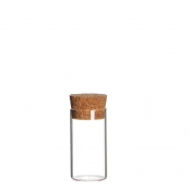 Tube verre 6.5cm avec bouchon liège