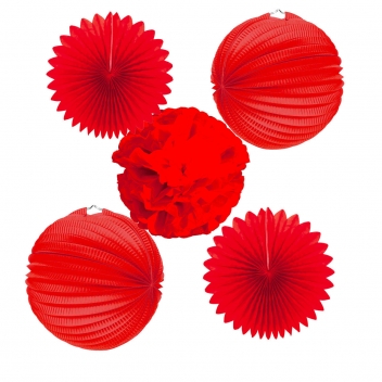 490010 - 3532434900108 - Graine créative - Lanternes rouges à monter soi-même (5 pièces) - 5