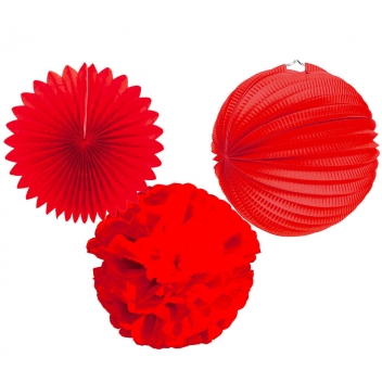 490010 - 3532434900108 - Graine créative - Lanternes rouges à monter soi-même (5 pièces) - 3