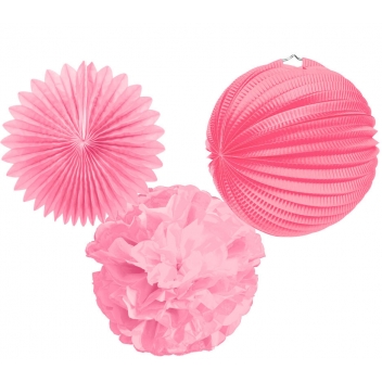 490011 - 3532434900115 - Graine créative - Lanternes roses à monter soi-même (5 pièces) - 3