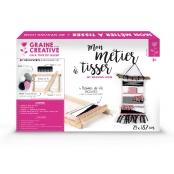 Kit Cadre de tissage / métier à tisser en bois Long 29cm