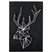 Tableau de fil tendu String Art Cerf 20x30cm