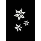 Pochoir adhésif Fleur étoile 7x10 cm