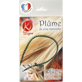 194723 - 3760131947236 - Ki-Sign - Plume Pour Cheveux Vert 25 cm - 8