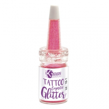 194330 - 3760131943306 - Ki-Sign - Paillettes pour la peau UV Rose Flacon 7 ml - 2
