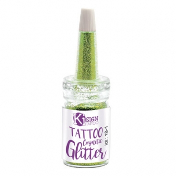 194333 - 3760131943337 - Ki-Sign - Paillettes pour la peau Vert Végétal Flacon 7 ml