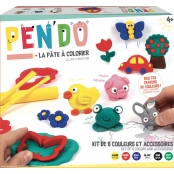 Pen\'do Pâte à modeler crayon de couleur Kit 6 couleurs + accessoires