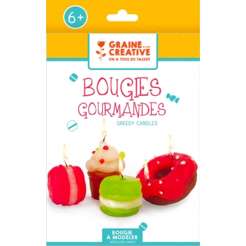 750107 - 3471057501074 - Graine créative - Kit créatif pour enfant Bougies à modeler Gourmandises - 2