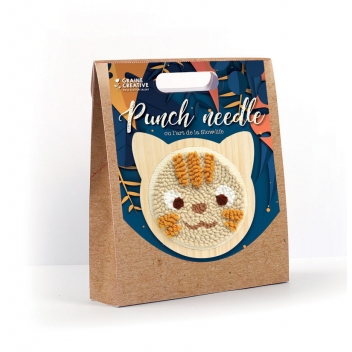 420208 - 3532434202080 - Graine créative - Kit Punch needle Chat 15 cm - 2