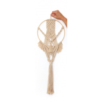791058 - 3532437910586 - Graine créative - Kit Macramé suspension cercle en bambou 26 x 70 cm