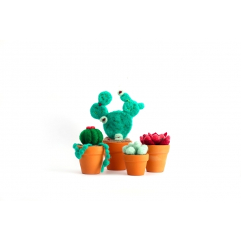 420235 - 3532434202356 - Graine créative - Kit laine cardée Jardin cactus - 2