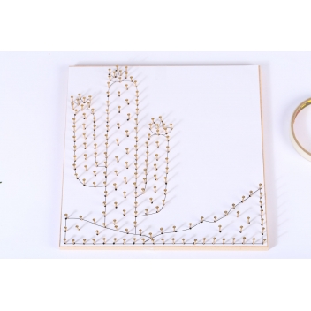 100662 - 3532431006629 - Graine créative - Tableau de fil tendu String Art Cactus 22 cm - 4