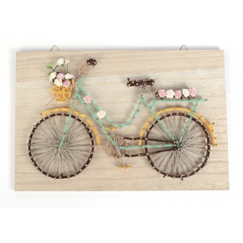 100665 - 3532431006650 - Graine créative - Tableau de fil tendu String Art Velo 30x20 cm