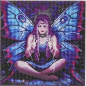 Tableau Strass Diamant Crystal Art Fée 30cm by Anne Stokes