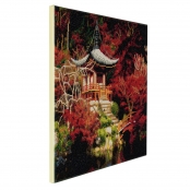 Tableau Strass Diamant Crystal Art Temple Japonais 40x50cm