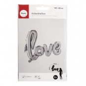 Ballon en aluminium Ecriture Love Argenté 100x68cm