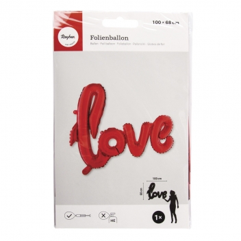 87017287 - 4006166436703 - Rayher - Ballon en aluminium Ecriture Love Rouge