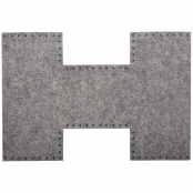 Panier en feutrine gris Petit modèle