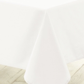Nappe Rectangle 140x300 cm Polyester Essentiel Blanc