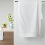 Serviette de Toilette 70x130 cm Eponge Unie Blanc