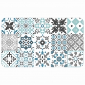 Tapis Rectangle 45x75 cm Mousse Salou Bleu