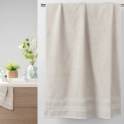 Serviette de Bain 90x150 cm Eponge Unie Lin