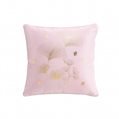 Coussin déhoussable Passepoil 40 cm Bloomy Rose/Or