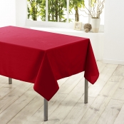 Nappe Rectangle 140x250 cm Polyester Essentiel Rouge