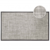 Tapis Rectangle 45x75 cm PVC Tissé Verso Taupe