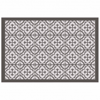 1740847 - 3574387408478 - Douceur d\'intérieur - Tapis Rectangle 50x75 cm Vinyle Vittoria Taupe