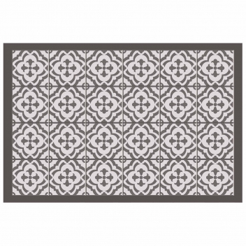 1740847 - 3574387408478 - Douceur d'intérieur - Tapis Rectangle 50x75 cm Vinyle Vittoria Taupe