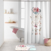 Rideau de douche avec crochets 180x200 cm Oiti