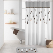 Rideau de douche avec crochets 180x200 cm Plume Tallulah