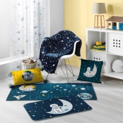 Tapis Rectangle 45x75 cm Velours Petit Astronaute