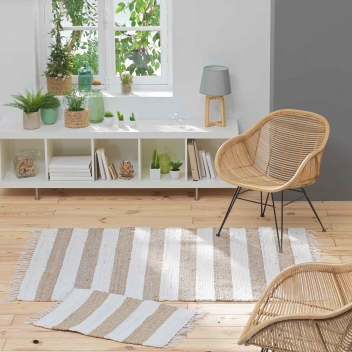 1741024 - 3574387410242 - Douceur d\'intérieur - Tapis Rectangle à Franges 120x170 cm Jute et Sagane