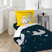 Parure couette 2 personnes 140x200 cm Petit Astronaute