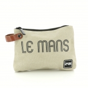 Pochette de voyage 21cm Coton Beige