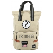 Sac à dos 27x14.5x45cm Coton Beige