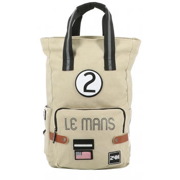 LM300BE-20A - 3700245424100 - 24H LE MANS - Sac à dos 27x14.5x45cm Coton Beige - 5